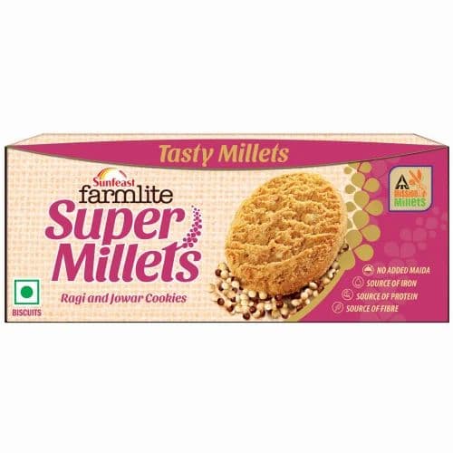 Baked Biscuits Ragi Sunfeast Farmlite Super Millet MRP 50, Packaging Type: Box, Packaging Size: 75 Gm