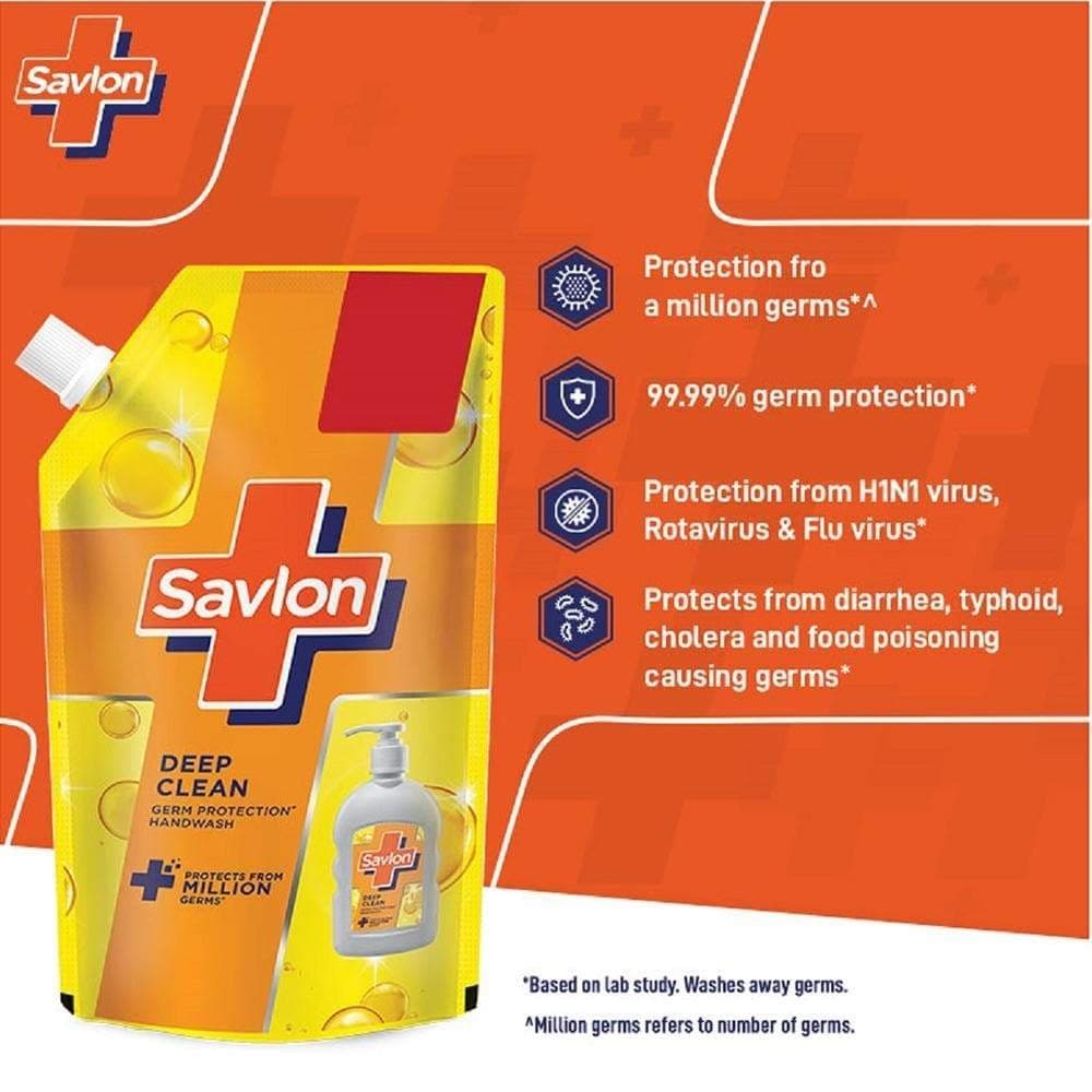 Liquid Savlon Deep Clean Refill Hand Wash 675 ml, Pouch, Packaging Size: 725ml view 2