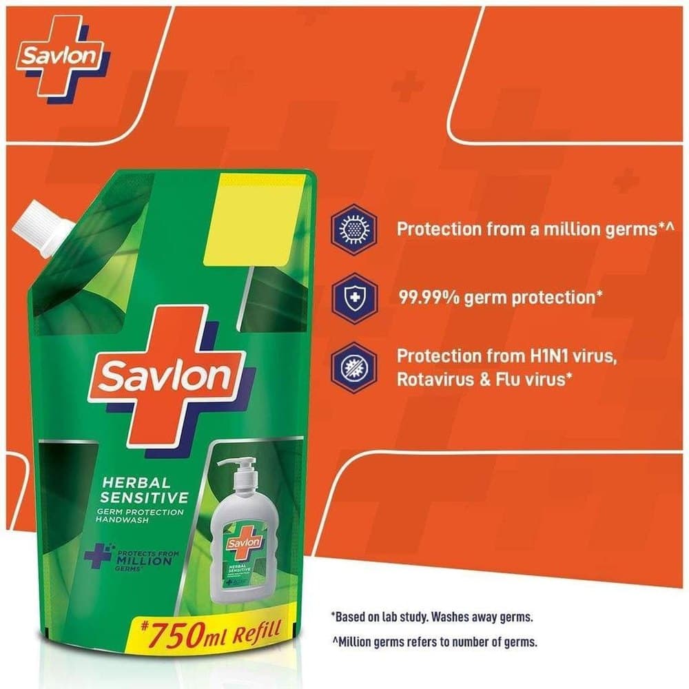 Savlon Herbal Sensitive Hand Wash 675 Ml view 2