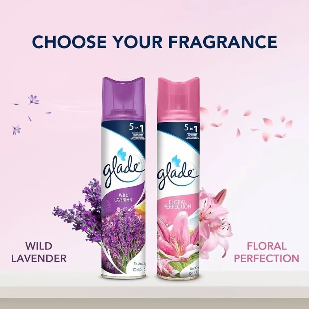 Air Freshener Glade Aerosol Floral Perfection, Rose, 300 ml